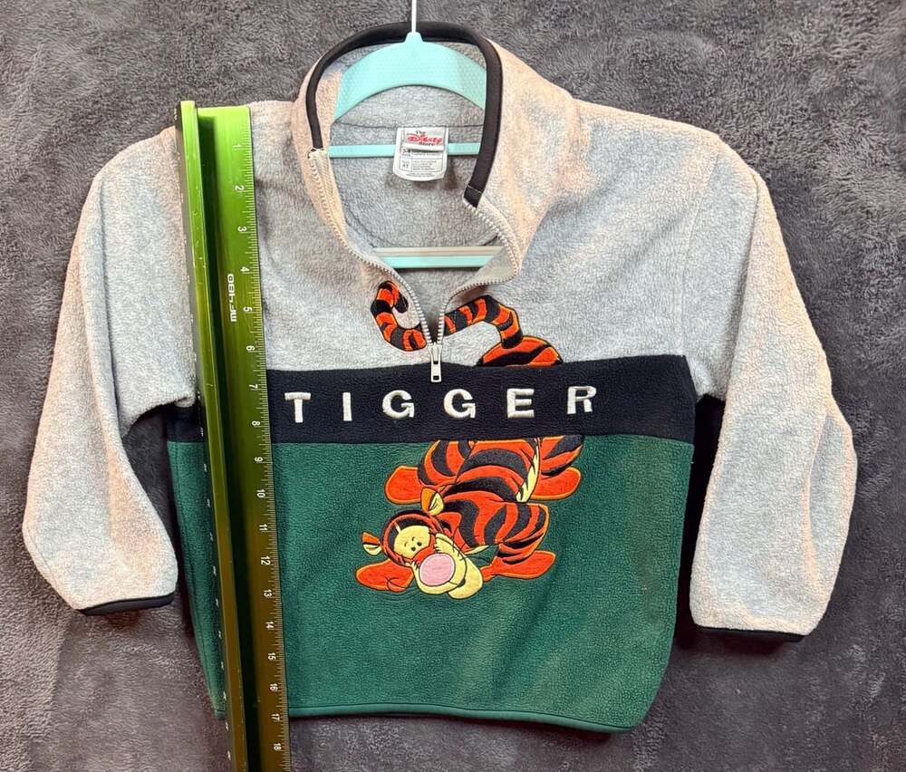 The Disney Store Tigger 1/4 Zip Fleece Pullover Size 4T Multicolor